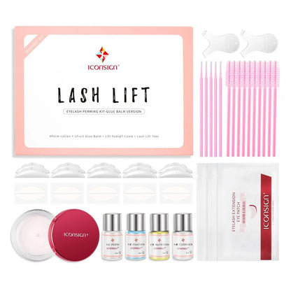 Gentle Lash Lift Kit with Enhanced Glue Balm – Semi-Permanent Curled Eyelashes Lasting 6-8 Weeks for All Lash Types Avelisse