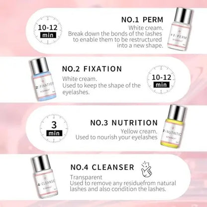 Gentle Lash Lift Kit with Enhanced Glue Balm – Semi-Permanent Curled Eyelashes Lasting 6-8 Weeks for All Lash Types Avelisse