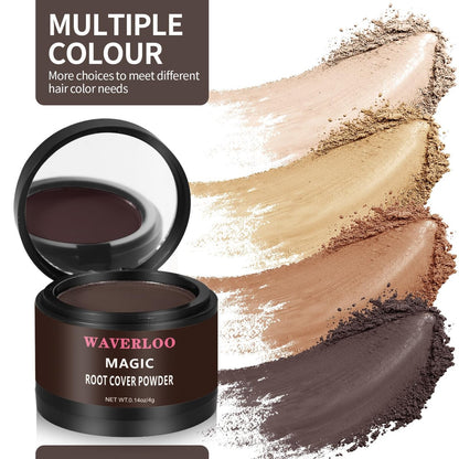 WAVERLOO Magic Root Cover Up - Instantly Conceals High Forehead & Hair Loss - Sweat & Waterproof Root Touch Up Hair Powder for Women & Men (Dark Brown, 4g) Avelisse