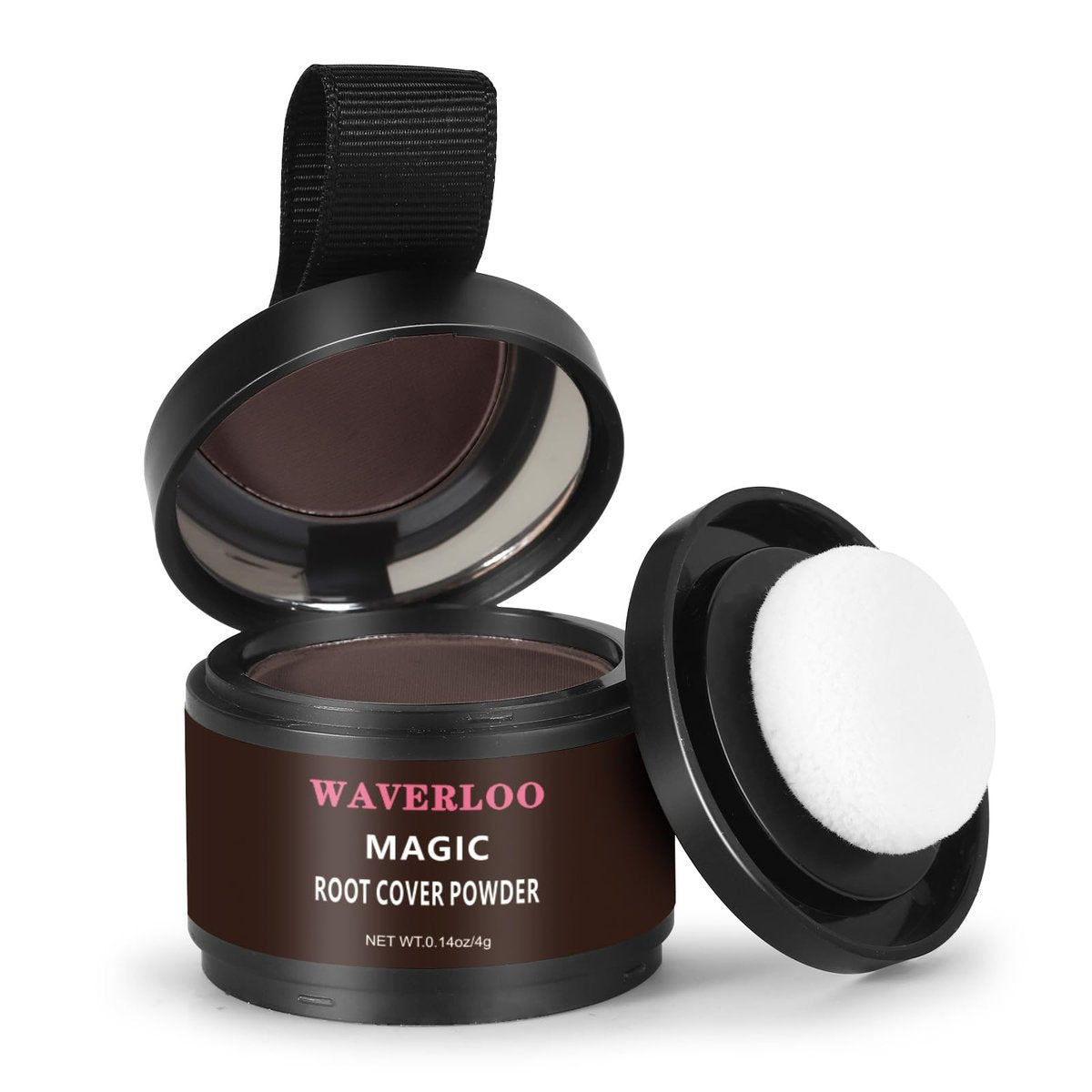 WAVERLOO Magic Root Cover Up - Instantly Conceals High Forehead & Hair Loss - Sweat & Waterproof Root Touch Up Hair Powder for Women & Men (Dark Brown, 4g) Avelisse