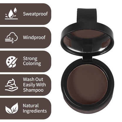 WAVERLOO Magic Root Cover Up - Instantly Conceals High Forehead & Hair Loss - Sweat & Waterproof Root Touch Up Hair Powder for Women & Men (Dark Brown, 4g) Avelisse