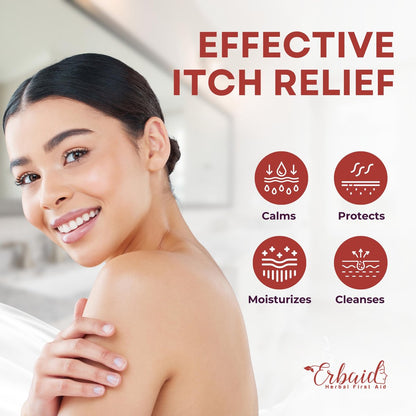 Calamine Soap Bar for Itching – Natural Instant Itch Relief – Calming Calamine Soap for Itchy Skin, Insect Bite, Eczema, Poison Ivy, Chicken Pox – Pure Raw Anti-Itch Body Wash, Made in USA (4 oz)