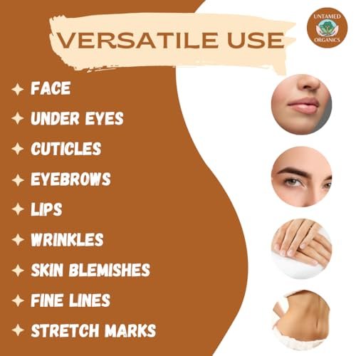 Untamed Organics Youth Elixir - Roll On Facial Serum for Under Eyes and Face with Certified Organic, Cold Pressed, Hexane Free Castor and Frankincense Oil - Miracle Anti-Aging Oil 10mL Avelisse