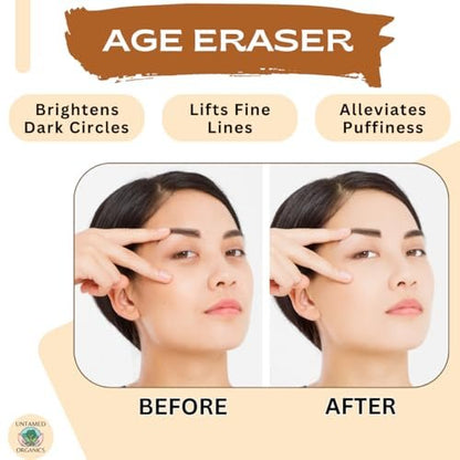 Untamed Organics Youth Elixir - Roll On Facial Serum for Under Eyes and Face with Certified Organic, Cold Pressed, Hexane Free Castor and Frankincense Oil - Miracle Anti-Aging Oil 10mL Avelisse