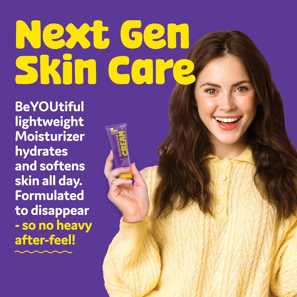 BeYOUtiful Face Moisturizer – Hydrating Face Cream for Teens, Tweens & Kids Ages 8-17, Dry Skin Relief, 1.69 fl oz - görsel 9
