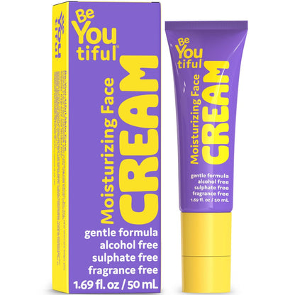 BeYOUtiful Face Moisturizer – Hydrating Face Cream for Teens, Tweens & Kids Ages 8-17, Dry Skin Relief, 1.69 fl oz