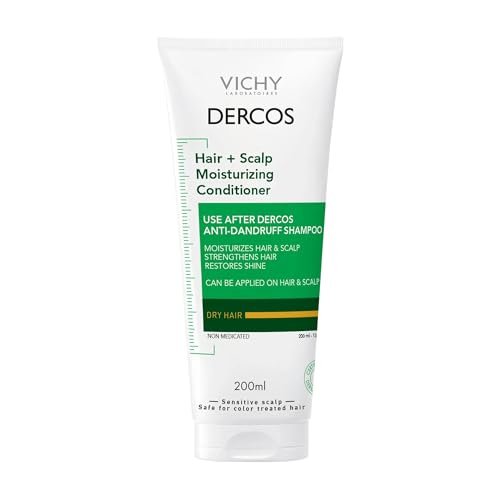 VICHY Dercos Hair & Scalp Moisturizing Conditioner with Glycerin, Niacinamide & Hyaluronic Acid – Post-Dandruff Strengthening Treatment, 6.7 Fl Oz - görsel 2