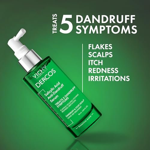 Vichy Dercos Salicylic Acid Anti-Dandruff Scalp Treatment - 3.04 Fl Oz - Flake & Itch Relief, Hydrated & Soothed Scalp Avelisse