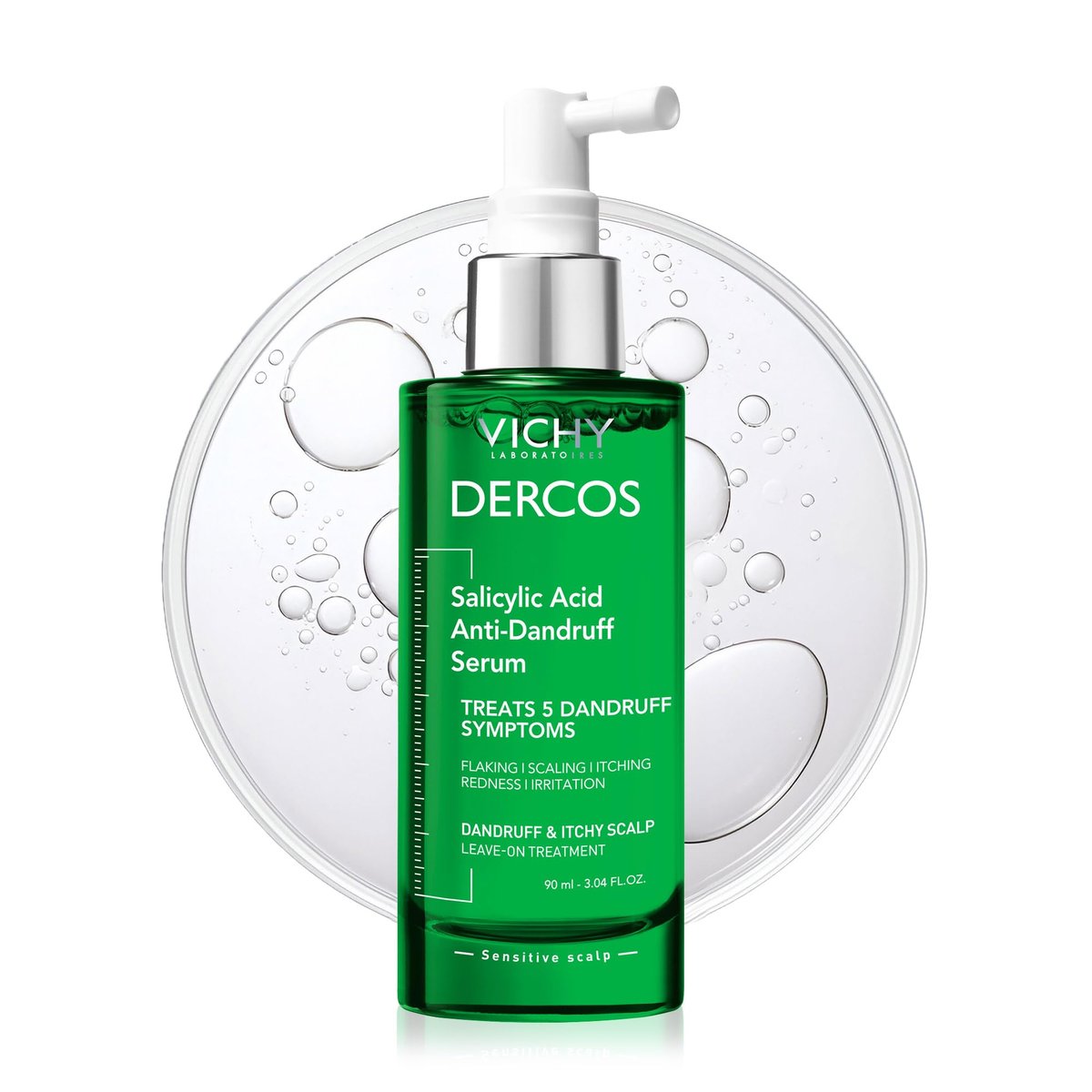 Vichy Dercos Salicylic Acid Anti-Dandruff Scalp Treatment - 3.04 Fl Oz - Flake & Itch Relief, Hydrated & Soothed Scalp Avelisse