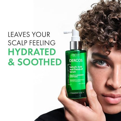 Vichy Dercos Salicylic Acid Anti-Dandruff Scalp Treatment - 3.04 Fl Oz - Flake & Itch Relief, Hydrated & Soothed Scalp Avelisse