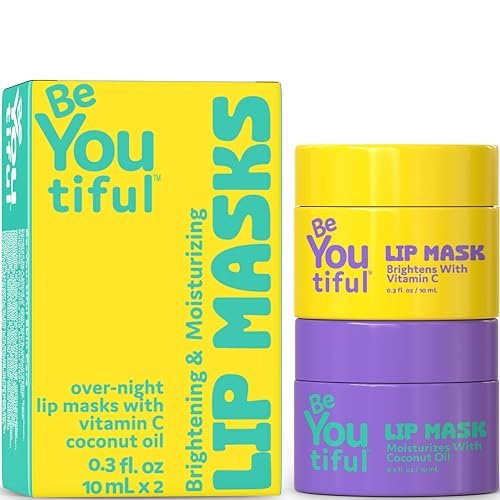 Hydrating Lip Masks Set by BeYOUtiful – 2-Pack Lip Balm Treatment for Dry, Chapped Lips, Clear Lip Gloss for Teens, 0.3 oz Each - görsel 2