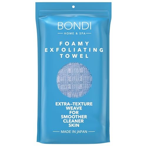 BONDI Exfoliating Shower Towel for Smooth Skin – Extra Long – Perfect for Back Scrubbing – Made in Japan - görsel 2