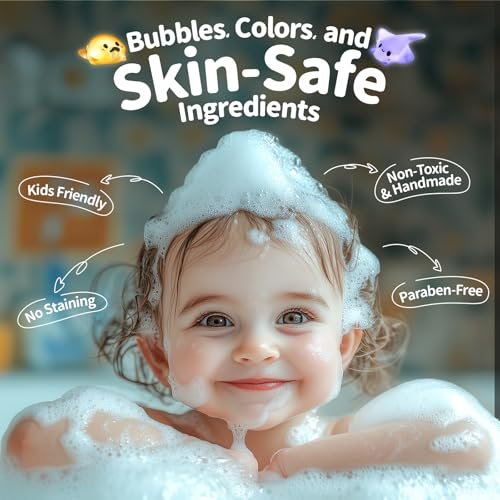 SudsyRoar Bath Bombs for Kids with Surprise Inside – 24 Pack Handmade Fizzy Bath Balls with Glow-in-the-Dark Land & Sea Toys, Birthday Party Favors for Boys and Girls Avelisse