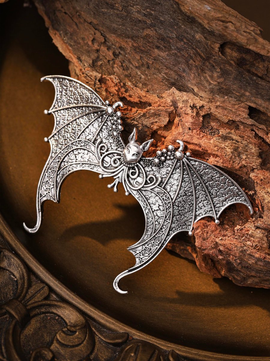 HAQUIL Vintage Bat Wing Hairpin - Antique Retro Decorative Metal Barrettes for Women - görsel 13