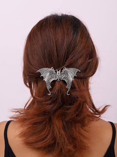 HAQUIL Vintage Bat Wing Hairpin - Antique Retro Decorative Metal Barrettes for Women - görsel 6