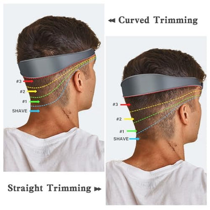Professional Hair Cutting Kit for Home Haircuts - Adjustable Trimming Guide & Neckline Shaving Template for DIY Self Haircutting, Skin Fade Guidelines for Clippers