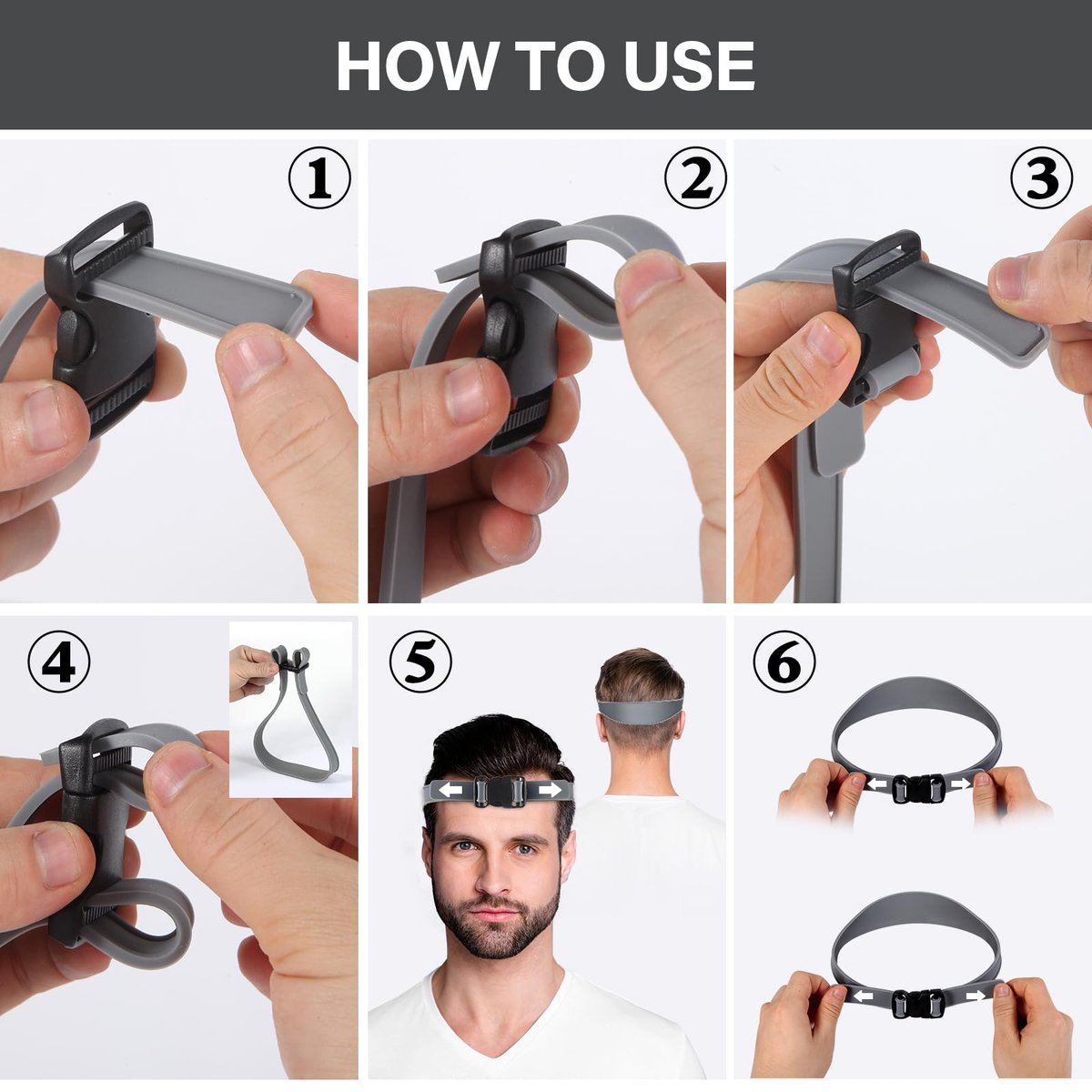 Professional Hair Cutting Kit for Home Haircuts - Adjustable Trimming Guide & Neckline Shaving Template for DIY Self Haircutting, Skin Fade Guidelines for Clippers - görsel 9