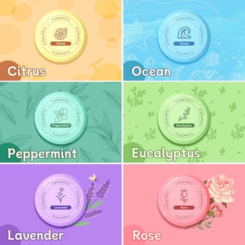 CalmNFiz 6 Pack Shower Steamers Aromatherapy - Relaxation & Self Care Gift for Women and Men, Natural Essential Oil Shower Bombs for Stress Relief, Birthday, Mother’s Day - görsel 4