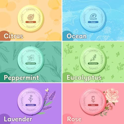 CalmNFiz 6 Pack Shower Steamers Aromatherapy - Relaxation & Self Care Gift for Women and Men, Natural Essential Oil Shower Bombs for Stress Relief, Birthday, Mother’s Day