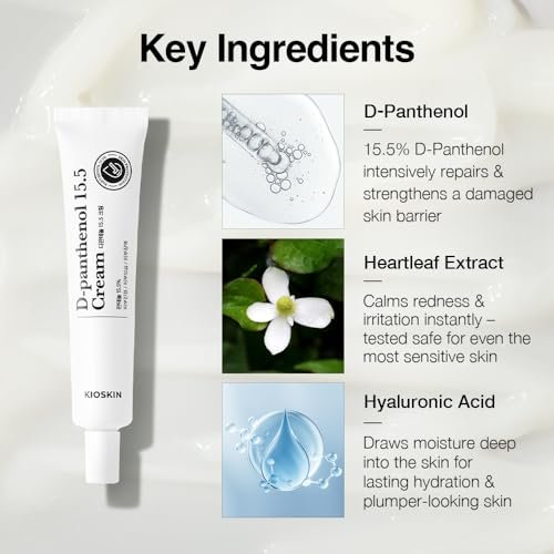 KIOSKIN Sebum Reduction Moisturizer – 31% Less Sebum, 15.5% D-Panthenol, Heartleaf Extract – Calms Redness, Repairs Barrier, Locks in Hydration – Korean Skincare Daily Moisturizer (1.18 fl oz) Avelisse
