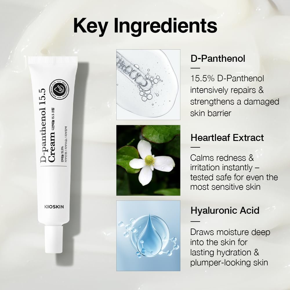 KIOSKIN Sebum Reduction Moisturizer – 31% Less Sebum, 15.5% D-Panthenol, Heartleaf Extract – Calms Redness, Repairs Barrier, Locks in Hydration – Korean Skincare Daily Moisturizer (1.18 fl oz) Avelisse