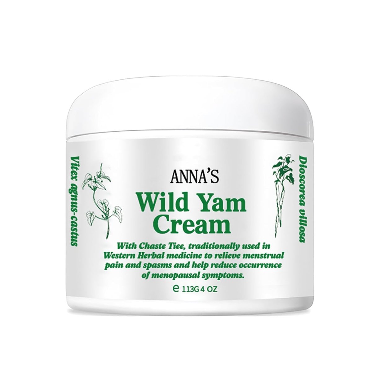Anna's Organic Wild Yam Cream for Hormone Balance - Perimenopause & Menopause Support, 1 oz Avelisse