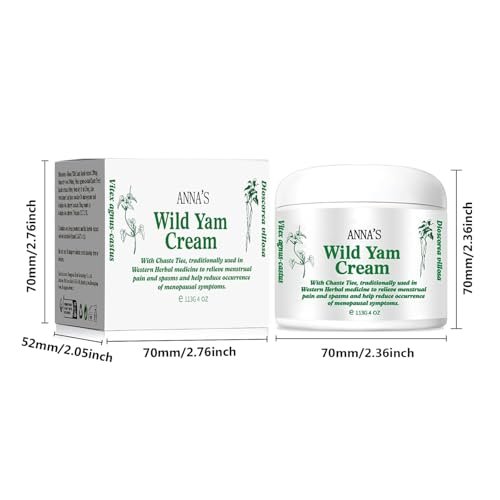 Anna's Organic Wild Yam Cream for Hormone Balance - Perimenopause & Menopause Support, 1 oz Avelisse