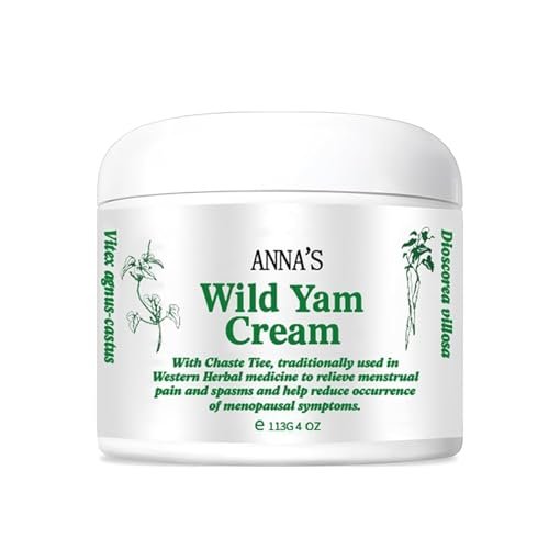 Anna's Organic Wild Yam Cream for Hormone Balance - Perimenopause & Menopause Support, 1 oz Avelisse