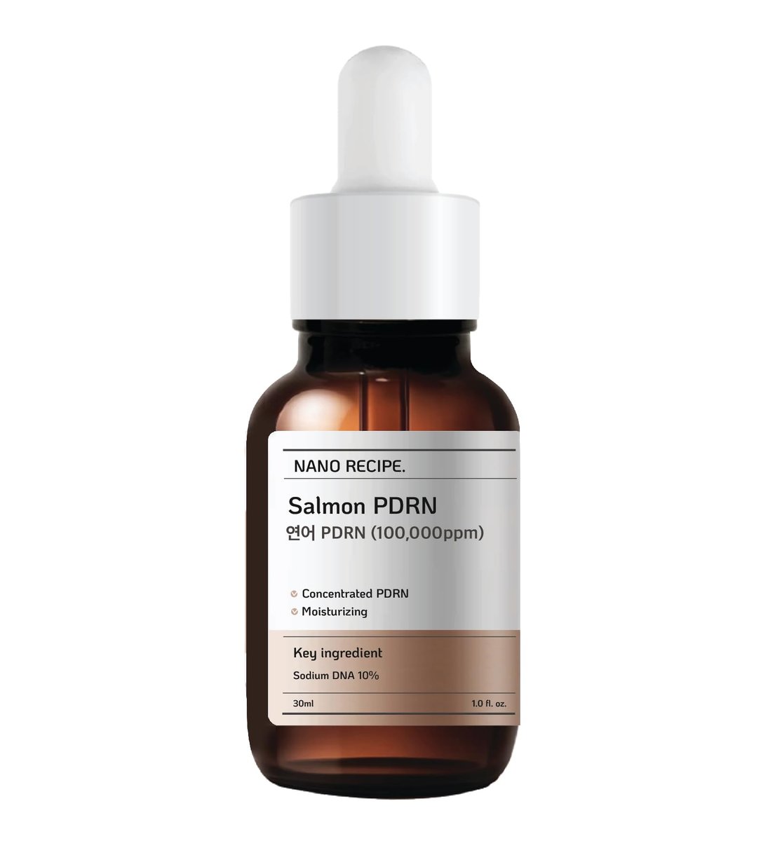 Nano Recipe Salmon PDRN (Salmon DNA) Concentrate 100,000 ppm – 1 Fl Oz | Mix with Skincare for MTS Roller & Microneedling Avelisse