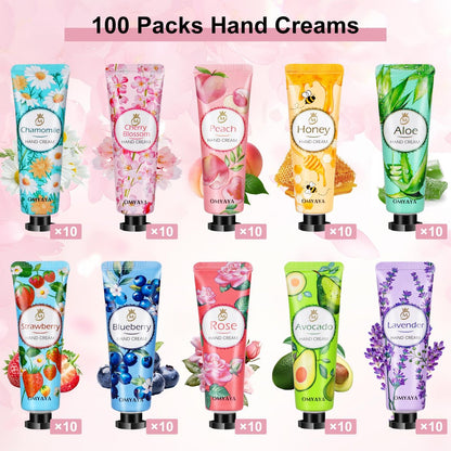 100 Pack Hand Lotion Bulk Gift - Mini Travel Size Hand Creams for Coworkers, Teacher Appreciation, Birthday Gifts for Women, Nurses, Bridesmaids, Thank You Gifts Avelisse
