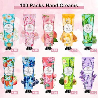 100 Pack Hand Lotion Bulk Gift - Mini Travel Size Hand Creams for Coworkers, Teacher Appreciation, Birthday Gifts for Women, Nurses, Bridesmaids, Thank You Gifts Avelisse