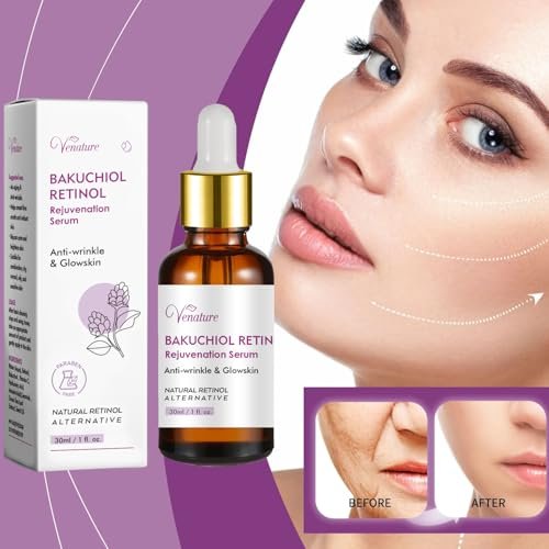 Venature Bakuchiol Retinol Rejuvenation Serum – 2025 Best Retinol Serum for Wrinkles, Bakuchiol Face Korean Skincare, 1 Fl Oz Avelisse