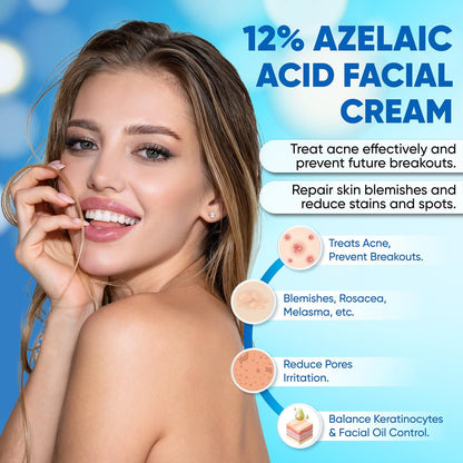 AOBBIY Azelaic Acid Cream – Premium Facial Moisturizer for Sensitive, Acne-Prone & Uneven Skin (1 Oz)