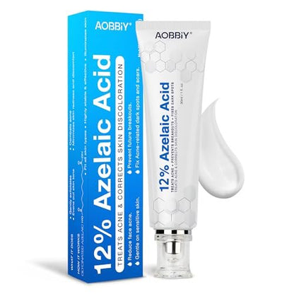 AOBBIY Azelaic Acid Cream – Premium Facial Moisturizer for Sensitive, Acne-Prone & Uneven Skin (1 Oz)