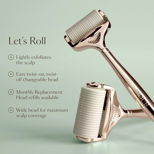 VEGAMOUR GRO+ Advanced Dermaroller Replacement Head – 1,200 Microneedles, 0.25mm Scalp Tool (Replacement Head Only) Avelisse