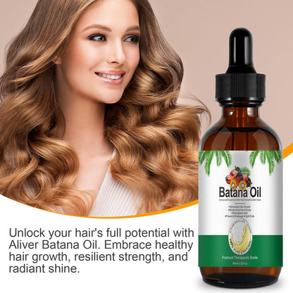 100% Pure Batana Oil for Hair Growth – Moisturizes Hair & Scalp – Raw Batana from Honduras – Premium Therapeutic Grade – 2 Fl Oz