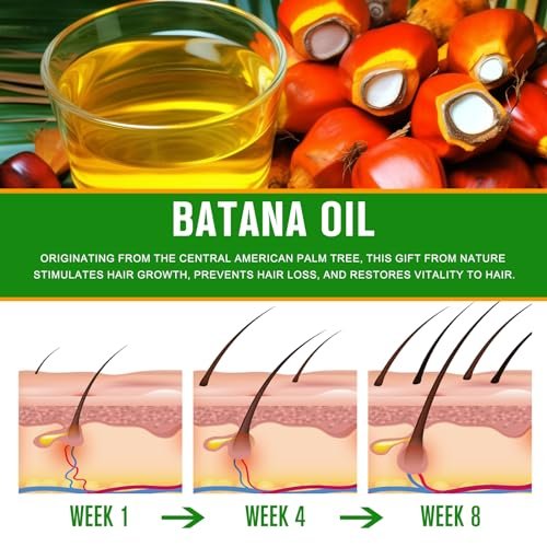 100% Pure Batana Oil for Hair Growth – Moisturizes Hair & Scalp – Raw Batana from Honduras – Premium Therapeutic Grade – 2 Fl Oz - görsel 18