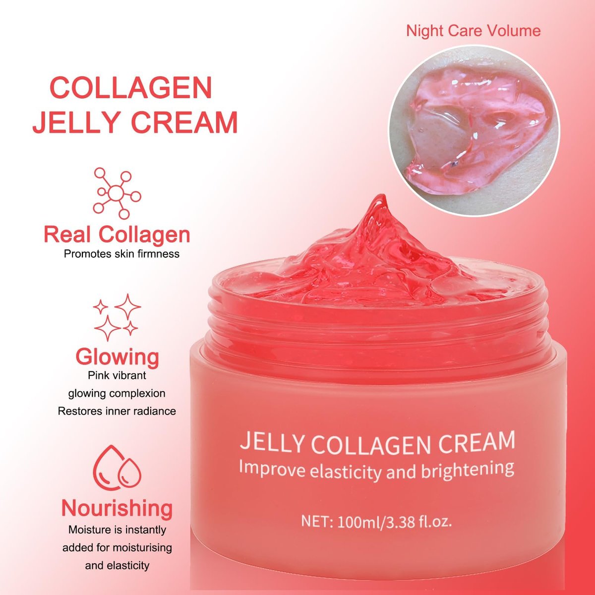 SOYUB Collagen Jelly Cream with Niacinamide & Freeze Dried Hydrolyzed Collagen - Korean Glass-Shiny Skin Moisturizer for Elasticity, Hydration, Fine Lines & Dullness - Suitable for All Skin Types (3.38 Fl Oz) - görsel 10