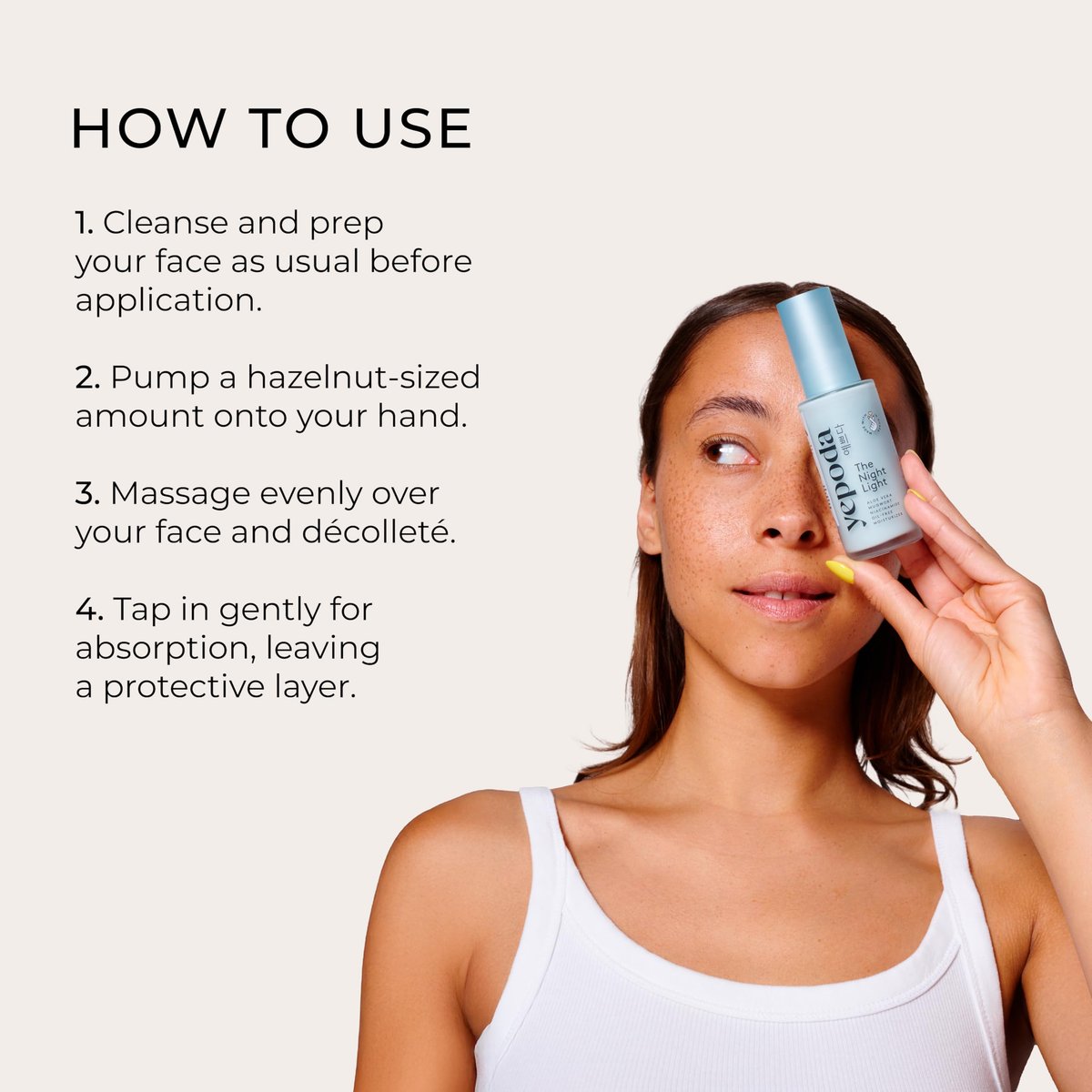 Yepoda The Night Light - Oil-Free Soothing & Clarifying Night Moisturizer with Aloe Vera, Mugwort & Niacinamide, Hydrating Vegan Korean Facial Moisturizer for All Skin Types, 1.69 FL. OZ. (50 ml) - görsel 9