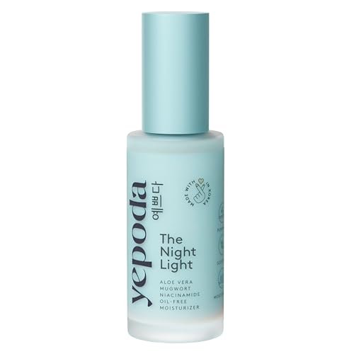 Yepoda The Night Light - Oil-Free Soothing & Clarifying Night Moisturizer with Aloe Vera, Mugwort & Niacinamide, Hydrating Vegan Korean Facial Moisturizer for All Skin Types, 1.69 FL. OZ. (50 ml) - görsel 2