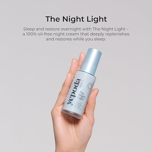 Yepoda The Night Light - Oil-Free Soothing & Clarifying Night Moisturizer with Aloe Vera, Mugwort & Niacinamide, Hydrating Vegan Korean Facial Moisturizer for All Skin Types, 1.69 FL. OZ. (50 ml) - görsel 4