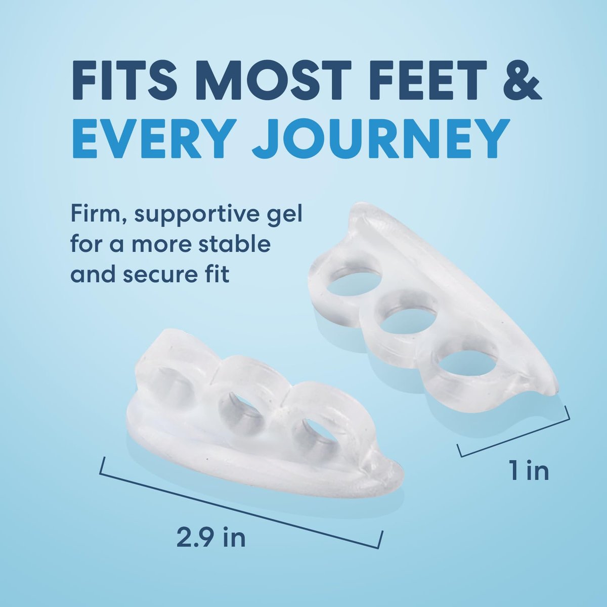 Dr. Frederick's Original Hammer Toe Corrector Gels - 2 Pairs - Clear, Firm Cushioning for Crooked & Overlapping Toes - All-Day Relief & Toe Alignment Support Avelisse