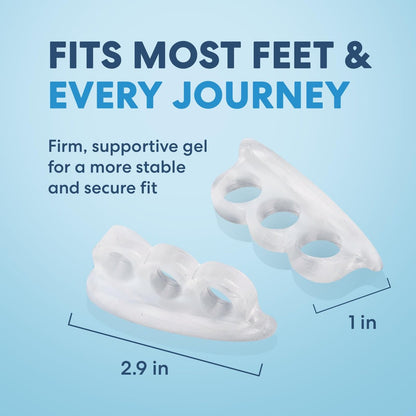 Dr. Frederick's Original Hammer Toe Corrector Gels - 2 Pairs - Clear, Firm Cushioning for Crooked & Overlapping Toes - All-Day Relief & Toe Alignment Support Avelisse