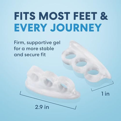 Dr. Frederick's Original Hammer Toe Corrector Gels - 2 Pairs - Clear, Firm Cushioning for Crooked & Overlapping Toes - All-Day Relief & Toe Alignment Support Avelisse