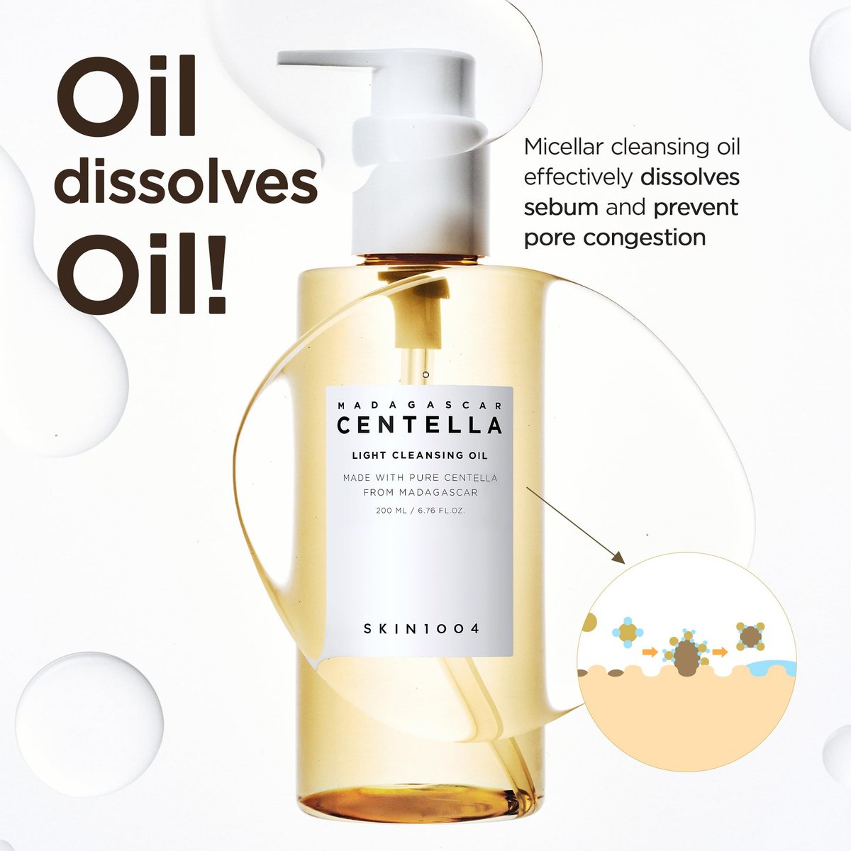 SKIN1004 Centella Double Cleansing Duo – Gentle Korean Face Cleanser Gift Set with Cleansing Oil & Ampoule Foam Avelisse