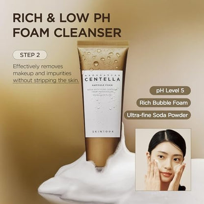 SKIN1004 Centella Double Cleansing Duo – Gentle Korean Face Cleanser Gift Set with Cleansing Oil & Ampoule Foam Avelisse