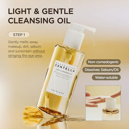 SKIN1004 Centella Double Cleansing Duo – Gentle Korean Face Cleanser Gift Set with Cleansing Oil & Ampoule Foam Avelisse