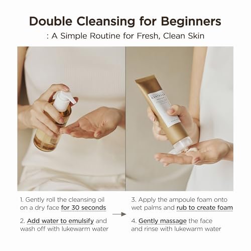 SKIN1004 Centella Double Cleansing Duo – Gentle Korean Face Cleanser Gift Set with Cleansing Oil & Ampoule Foam Avelisse