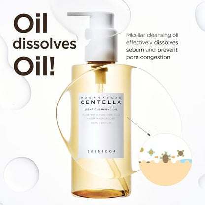 SKIN1004 Centella Double Cleansing Duo – Gentle Korean Face Cleanser Gift Set with Cleansing Oil & Ampoule Foam Avelisse