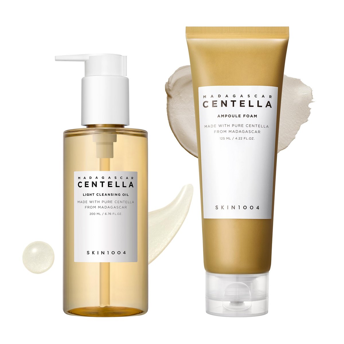 SKIN1004 Centella Double Cleansing Duo – Gentle Korean Face Cleanser Gift Set with Cleansing Oil & Ampoule Foam Avelisse